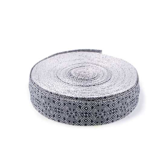 Trimming ribbon width 25 mm - Black-blue (18 Meters) Trimming ribbon width 25 mm - Black-blue (18 Meters)