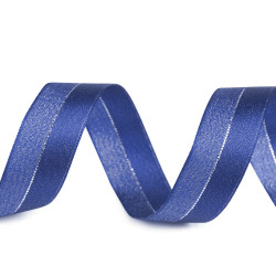 Wstążka z lureksem szerokość 25 mm - Niebieski szafirowy (100 Metry)