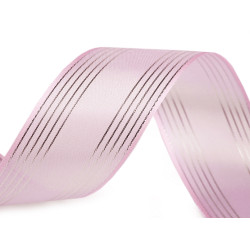 Band mit lurex breite 40 mm - Hellrosa (100 Meter)