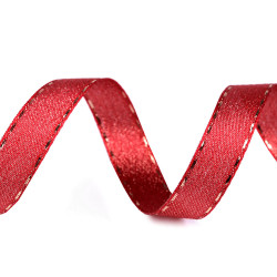 Cinta con lurex, ancho 15 mm - Rojo (10 Metros)