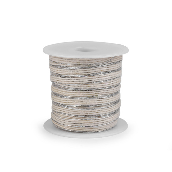 Ruban avec lurex, largeur 6 mm - Écru lumineux (100 Mètres) Ruban avec lurex, largeur 6 mm - Écru lumineux (100 Mètres)