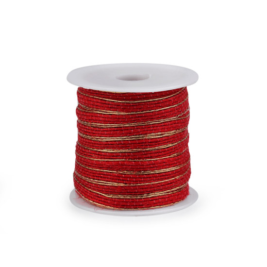 Ruban avec lurex, largeur 6 mm - Écru lumineux (100 Mètres) Ruban avec lurex, largeur 6 mm - Écru lumineux (100 Mètres)
