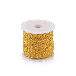 Wstążka jutowa szerokość 6 mm - Żółty (20 Metry)