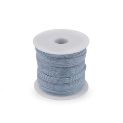Wstążka jutowa szerokość 6 mm - Jasnyniebieski (20 Metry)