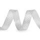 Wstążka dekoracyjna z lureksem szerokość 15 mm siateczka - Srebrny (5 Metry) Wstążka dekoracyjna z lureksem szerokość 15 mm siateczka - Srebrny (5 Metry)