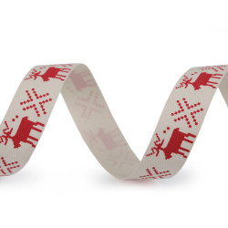 Cotton ribbon width 15 mm - Ecru light (1 Meter)