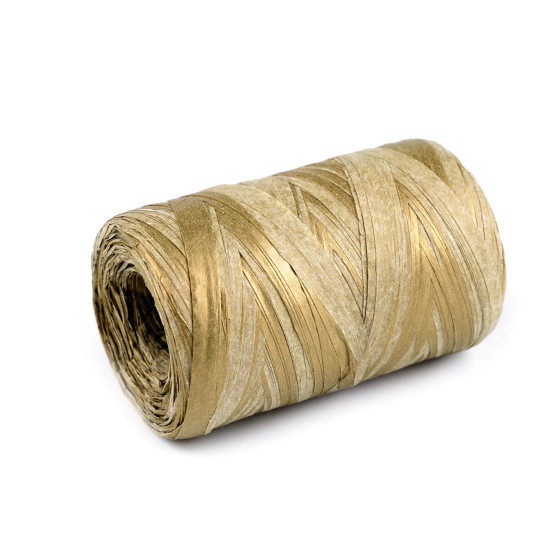 Łyko / rafia naturalna do wyplatania torebek metaliczne szerokość 5-8 mm - Srebrny (3 Sztuki) Łyko / rafia naturalna do wyplatania torebek metaliczne szerokość 5-8 mm - Srebrny (3 Sztuki)