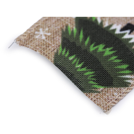 Christmas canvas tree ribbon with wire width 50 mm - Burlap (1 Meter) Christmas canvas tree ribbon with wire width 50 mm - Burlap (1 Meter)