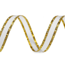 Ruban avec lurex, largeur 11 mm - Or (45 Mètres)