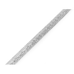 Lurex ribbon width 13 mm - Silver (1 Meter)