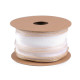 Wstążka z organzy z perłowym połyskiem i lureksem szerokość 50 mm - White (1 Metr) Wstążka z organzy z perłowym połyskiem i lureksem szerokość 50 mm - White (1 Metr)
