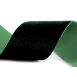 Tasiemka aksamitka szerokość 50 mm - Zielony ciemny (1 Metr)