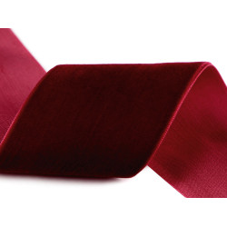 Tasiemka aksamitka szerokość 50 mm - Bordo (1 Metr)