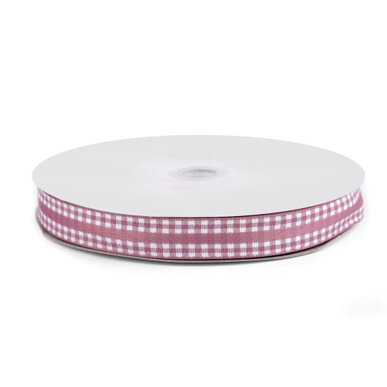 Wstążka szerokość 20 mm kratka - Stary róż (1 Metr) Wstążka szerokość 20 mm kratka - Stary róż (1 Metr)