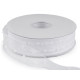 Ruban en organza avec bourgeons, largeur 40 mm - Blanc (1 Mètre) Ruban en organza avec bourgeons, largeur 40 mm - Blanc (1 Mètre)