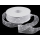 Ruban en organza avec bourgeons, largeur 40 mm - Blanc (1 Mètre) Ruban en organza avec bourgeons, largeur 40 mm - Blanc (1 Mètre)