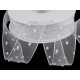 Ruban en organza avec bourgeons, largeur 40 mm - Blanc (1 Mètre) Ruban en organza avec bourgeons, largeur 40 mm - Blanc (1 Mètre)