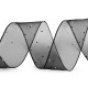 Wstążka z organzy z szlifowanymi kamyczkami szerokość 38 mm - Czarny (45 Metry) Wstążka z organzy z szlifowanymi kamyczkami szerokość 38 mm - Czarny (45 Metry)