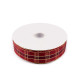 Checkered ribbon with lurex and wire width 40 mm - Dark red (1 Meter) Checkered ribbon with lurex and wire width 40 mm - Dark red (1 Meter)