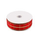 Checkered ribbon with lurex width 40 mm - Dark green (1 Meter)