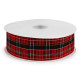 Checkered ribbon width 40 mm - Beige (1 Meter)