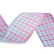 Checkered ribbon width 40 mm - Beige (1 Meter)