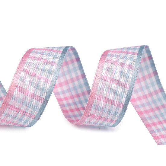 Checkered ribbon width 25 mm - Red (3 Meters)