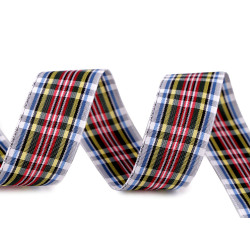 Checkered ribbon width 25 mm - Multicolor (3 Meters)