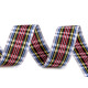 Checkered ribbon width 25 mm - Red (3 Meters)