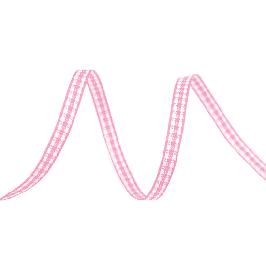 Checkered ribbon width 3 mm - Light pink (5 Meters) Checkered ribbon width 3 mm - Light pink (5 Meters)
