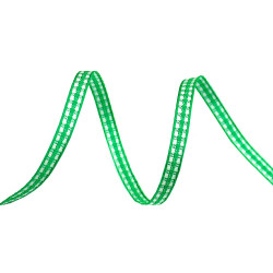 Checkered ribbon width 3 mm - Green (180 Meters)