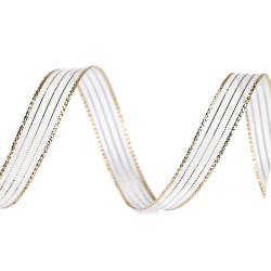 Ruban avec lurex, largeur 10 mm - Or lt. (45 Mètres)