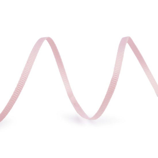 Grosgrain ribbon / loop, width 3 mm - Light pink (150 Meters) Grosgrain ribbon / loop, width 3 mm - Light pink (150 Meters)