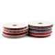 Checkered ribbon width 10 mm - Red (135 Meters)