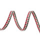 Checkered ribbon width 10 mm - Red (135 Meters)