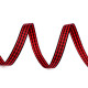 Checkered ribbon width 10 mm - Red (135 Meters)
