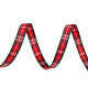 Checkered ribbon width 10 mm - Red (135 Meters)