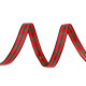 Checkered ribbon width 10 mm - Red (135 Meters)