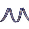 Checkered ribbon width 10 mm - Blue (135 Meters)