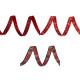 Checkered ribbon width 10 mm - Red (135 Meters)