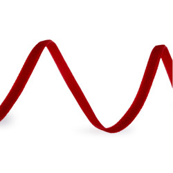 Tasiemka aksamitka szerokość 3 mm - Czerwony (180 Metry)