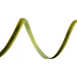 Tasiemka aksamitka szerokość 3 mm - Zielony (180 Metry)