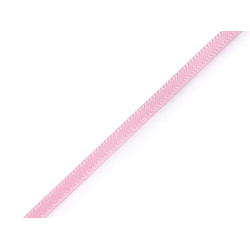 Atlasová stuha obojlíca šírka 3 mm - Ružová sv. (25 Metre)