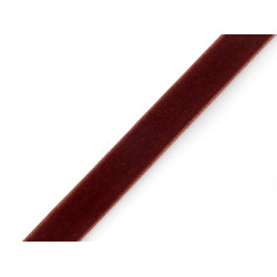 Tasiemka aksamitka szerokość 15 mm - Brązowy (1 Metr)