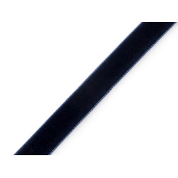Tasiemka aksamitka szerokość 15 mm - Granatowy (1 Metr)