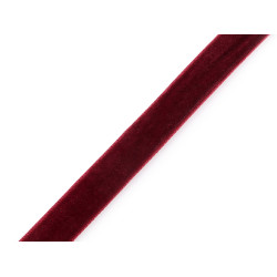 Tasiemka aksamitka szerokość 15 mm - Bordo (1 Metr)