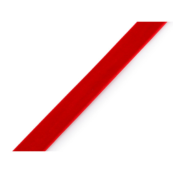 Tasiemka aksamitka szerokość 15 mm - Czerwony (1 Metr) Tasiemka aksamitka szerokość 15 mm - Czerwony (1 Metr)