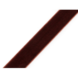 Tasiemka aksamitka szerokość 25 mm - Brązowy (1 Metr)