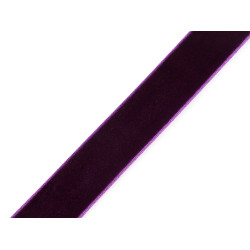 Tasiemka aksamitka szerokość 25 mm - Śliwkowy (1 Metr)