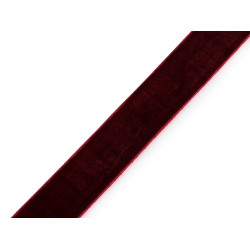 Tasiemka aksamitka szerokość 25 mm - Jasny bordo (1 Metr)